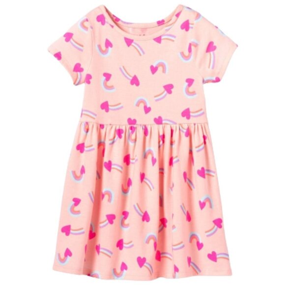 NWT Toddler Girls' Knit Short Sleeve Dress - Cat & Jack (18M) - Picture 1 of 1